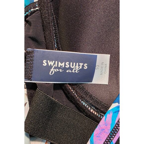 Swimsuits For All Leaf Print Underwire Tankini Top Size 10 NWT - Picture 3 of 5